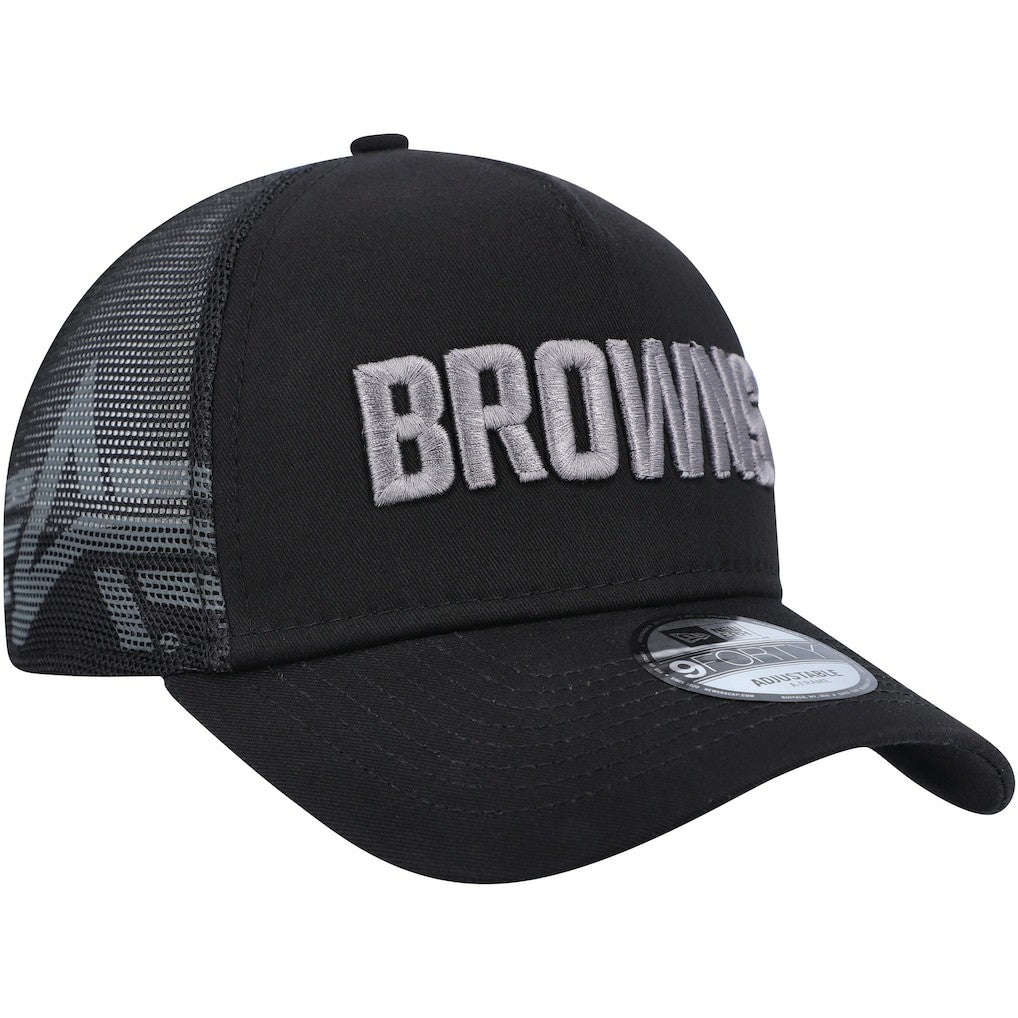 Cleveland Browns New Era x Alpha Industries A-Frame 9FORTY Trucker Snapback Hat