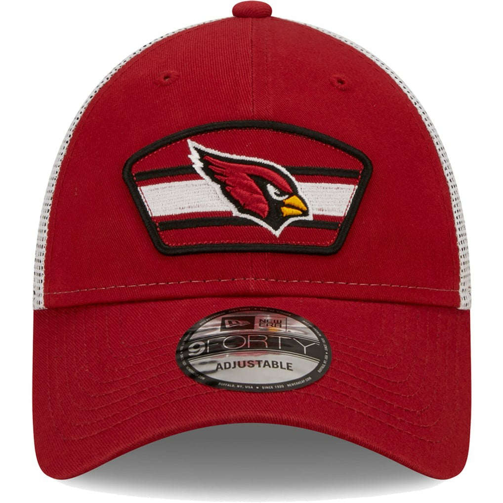 Arizona Cardinals New Era Logo Patch Trucker 9FORTY Snapback Hat