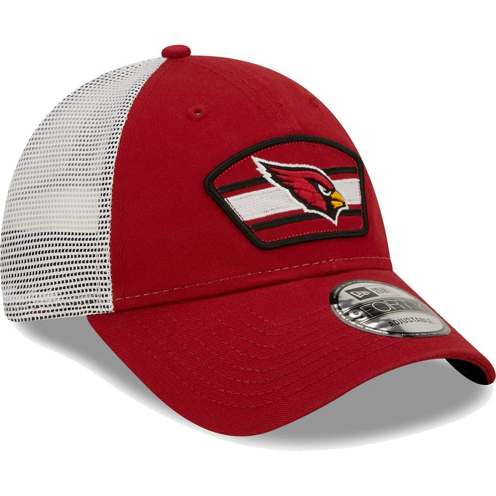 Arizona Cardinals New Era Logo Patch Trucker 9FORTY Snapback Hat