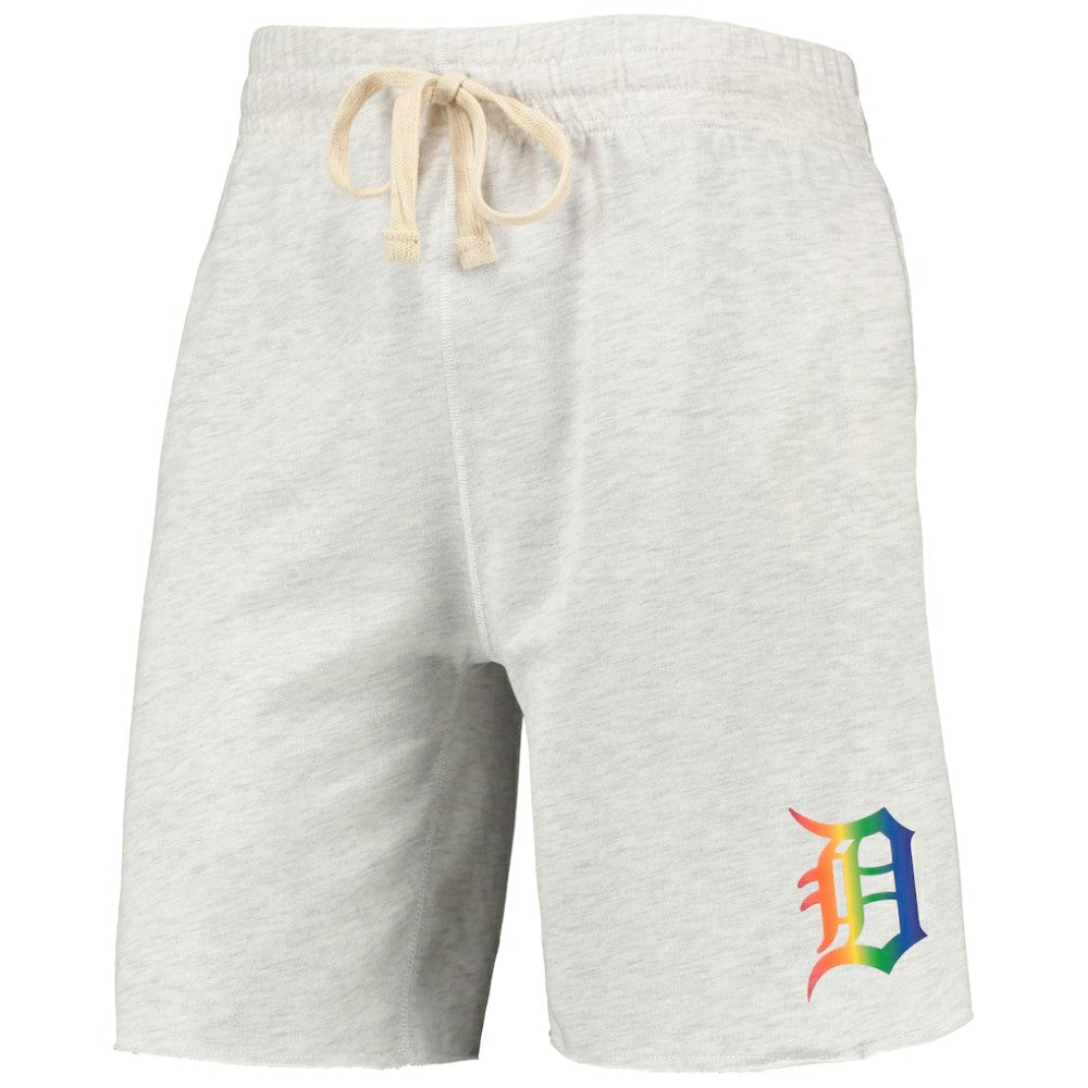 Detroit Tigers Concepts Sport Mainstream Logo Terry Tri-Blend Shorts | MLB Outlet