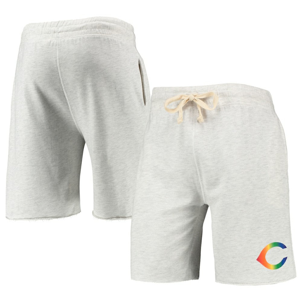 Cincinnati Reds Concepts Sport Mainstream Logo Terry Tri-Blend Shorts | MLB Outlet