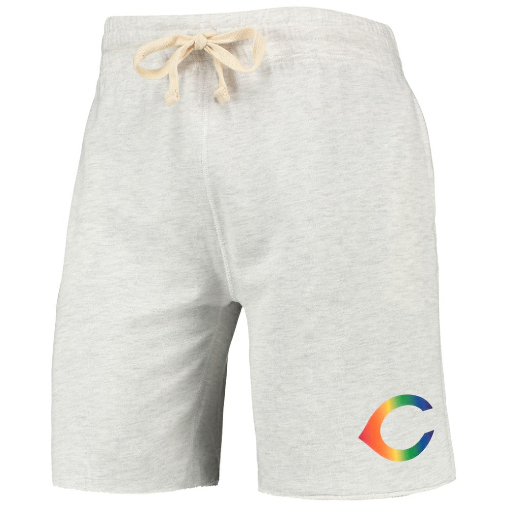 Cincinnati Reds Concepts Sport Mainstream Logo Terry Tri-Blend Shorts | MLB Outlet