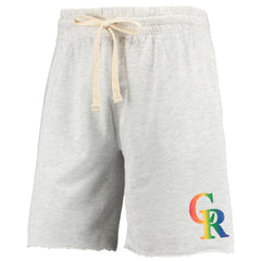 Colorado Rockies Concepts Sport Mainstream Logo Terry Tri-Blend Shorts | MLB Sale