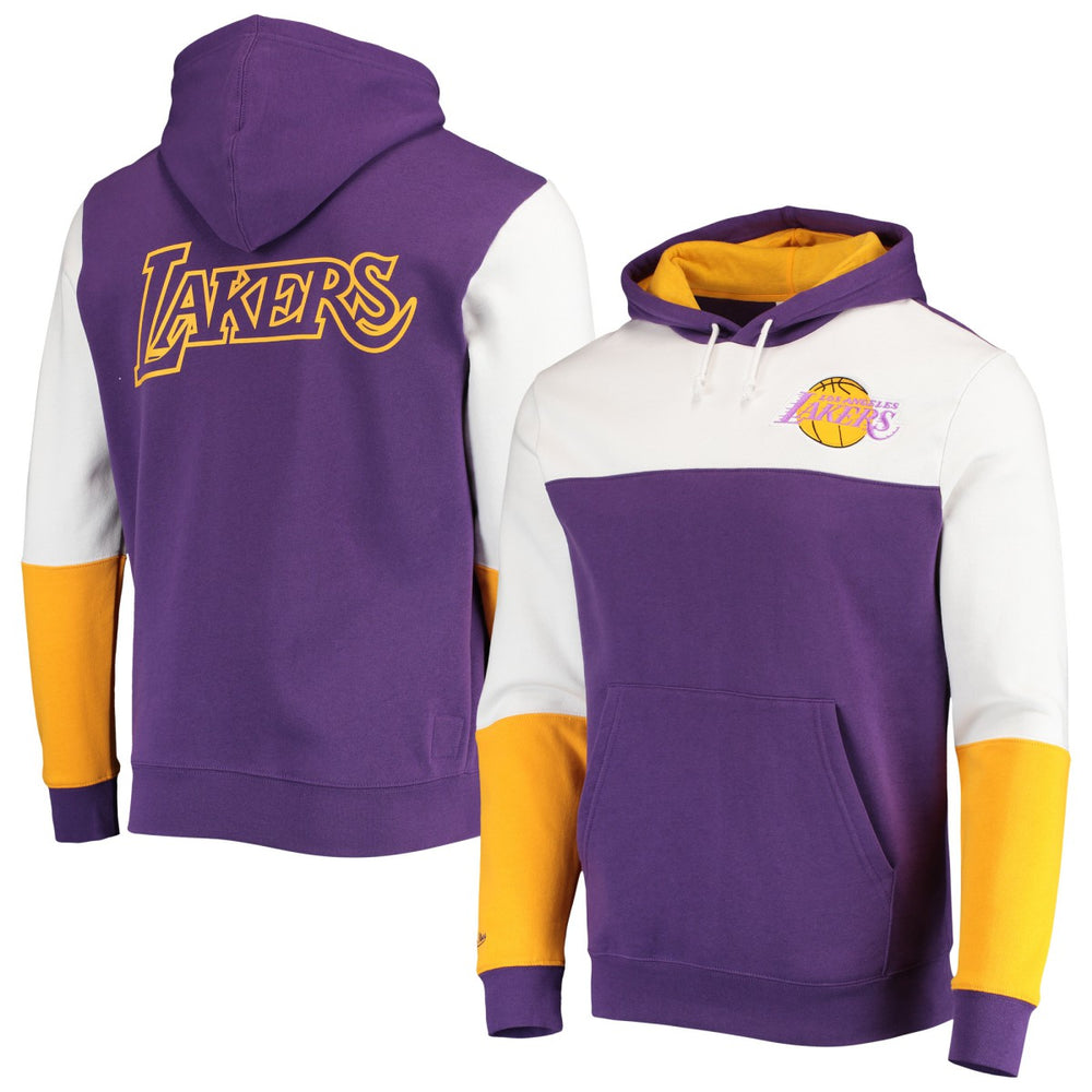 Los Angeles Lakers Hardwood Classics Fusion 2.0 Colorblock Pullover Hoodie Online