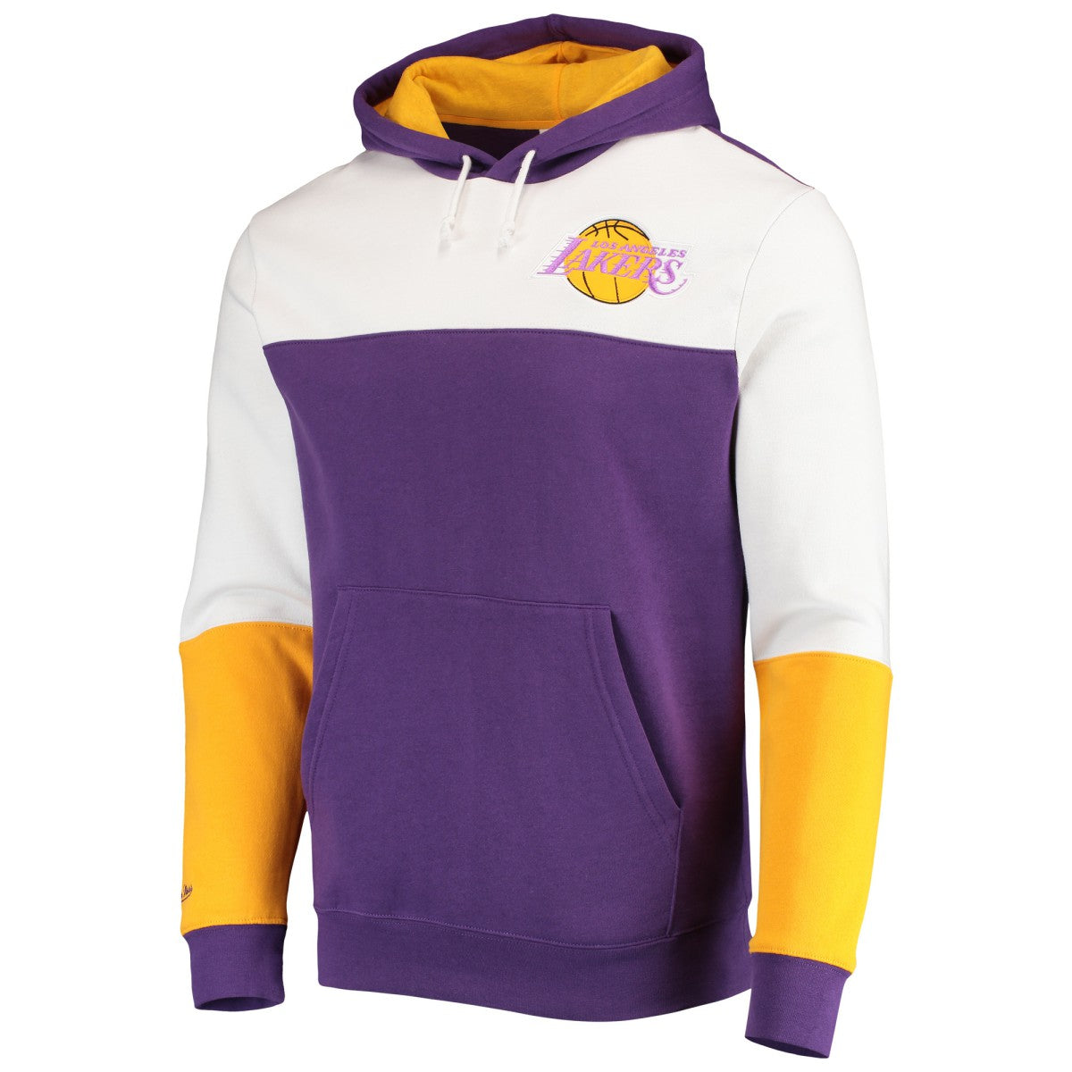 Los Angeles Lakers Hardwood Classics Fusion 2.0 Colorblock Pullover Hoodie Online