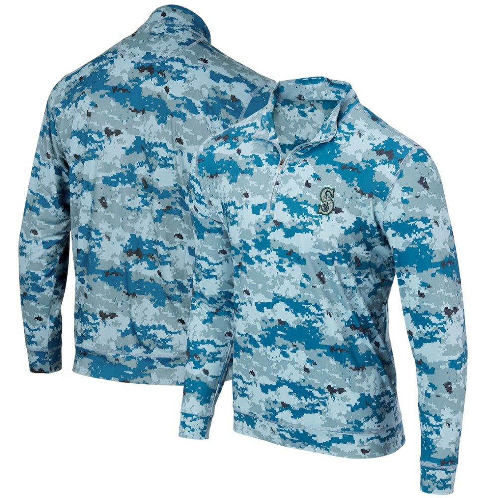 Seattle Mariners Digital Camo Performance Quarter-Zip Pullover Jacket | MLB Outlet