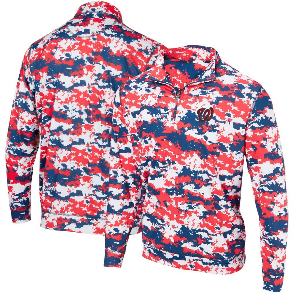 Washington Nationals Digital Camo Performance Quarter-Zip Pullover Jacket | MLB On Sale