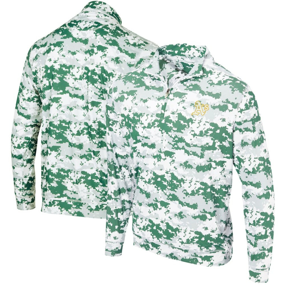 Athletics Digital Camo Performance Quarter-Zip Pullover Jacket | MLB Discount