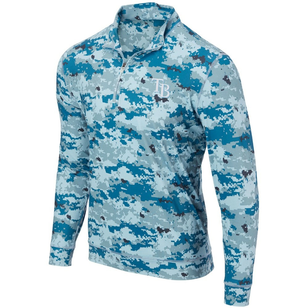 Tampa Bay Rays Digital Camo Performance Quarter-Zip Pullover Jacket | MLB New