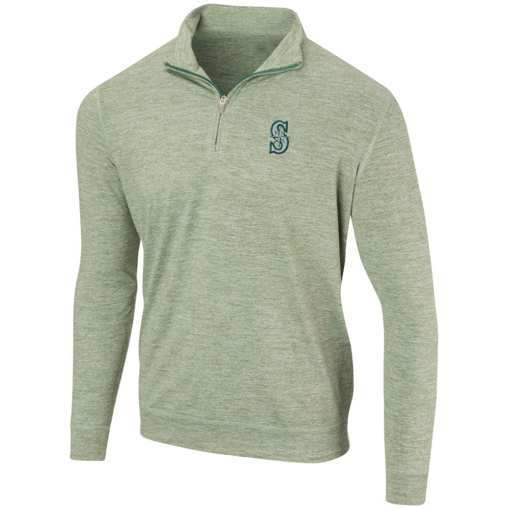 Seattle Mariners Peached Marled Yarn Quarter-Zip Pullover Jacket | MLB For sale