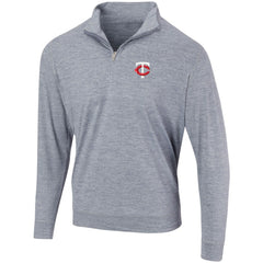 Minnesota Twins Peached Marled Yarn Quarter-Zip Pullover Jacket | MLB For sale