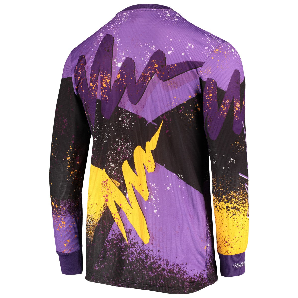 Los Angeles Lakers Hardwood Classics Hyper Hoops Moto Sublimated Long Sleeve T-Shirt New