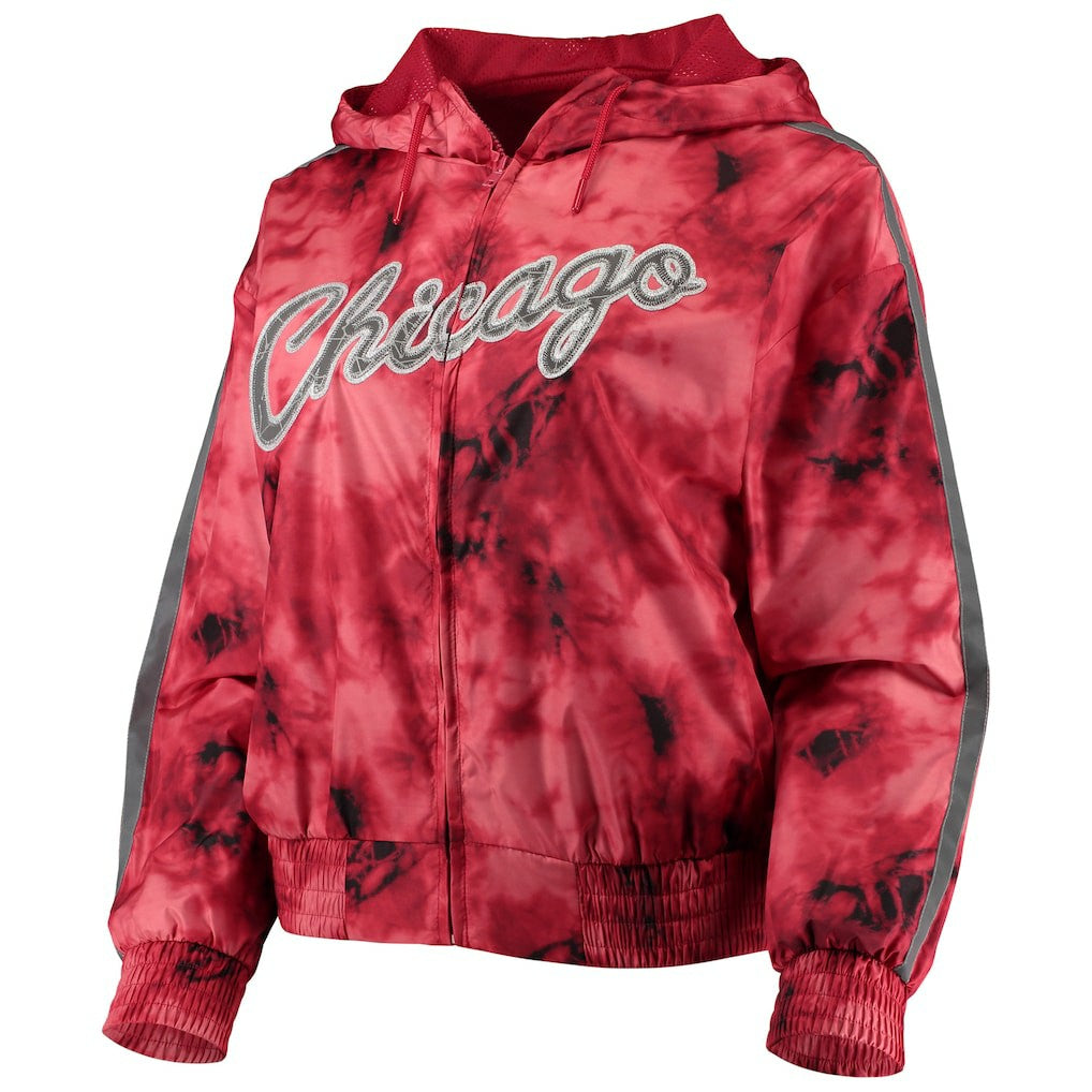 Chicago Bulls Women's Galaxy Sublimated Windbreaker Pullover Full-Zip Hoodie sale On Sale