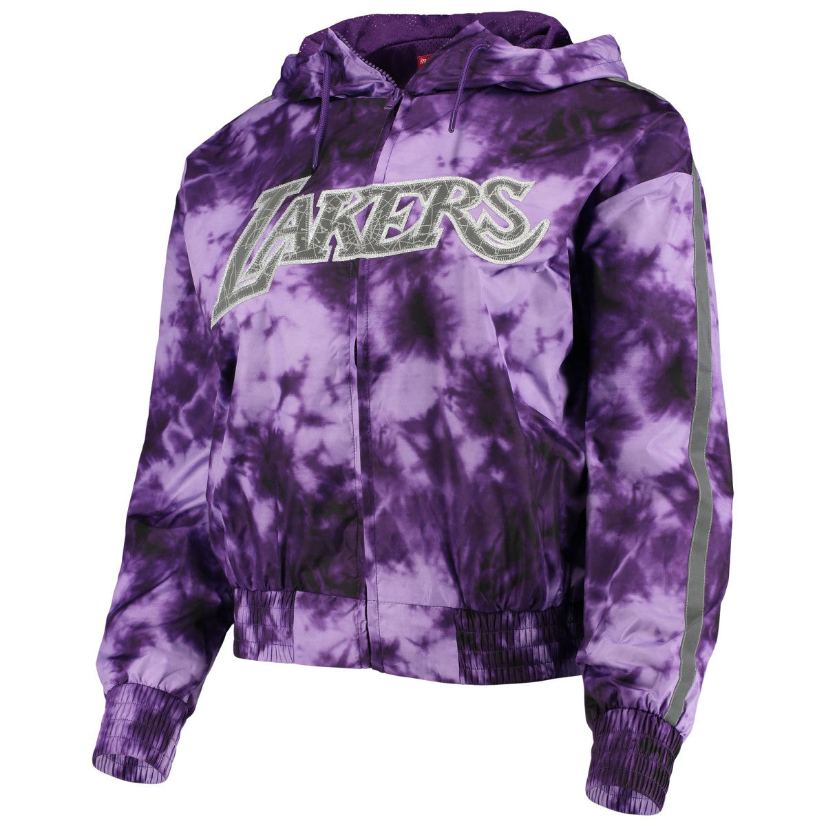 Los Angeles Lakers Women's Galaxy Sublimated Windbreaker Pullover Full-Zip Hoodie On Sale