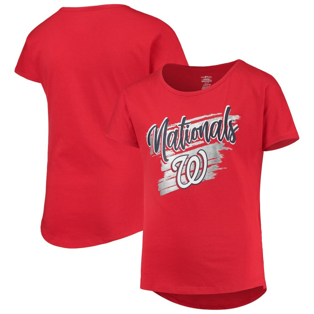 Washington Nationals Girls Youth Dream Scoop-Neck T-Shirt | MLB New