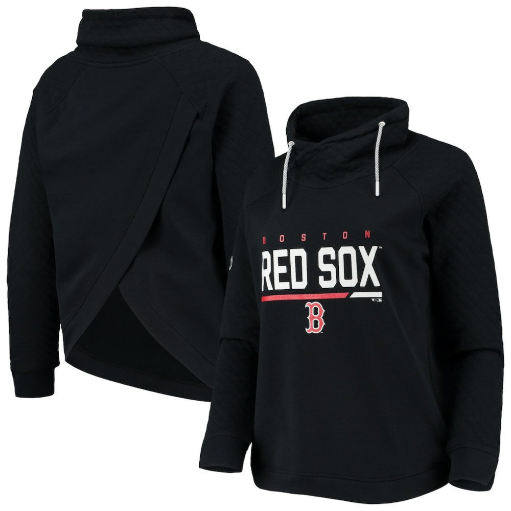 Boston Red Sox Levelwear Women's Vega Funnel Neck Raglan Pullover Sweatshirt | MLB Online