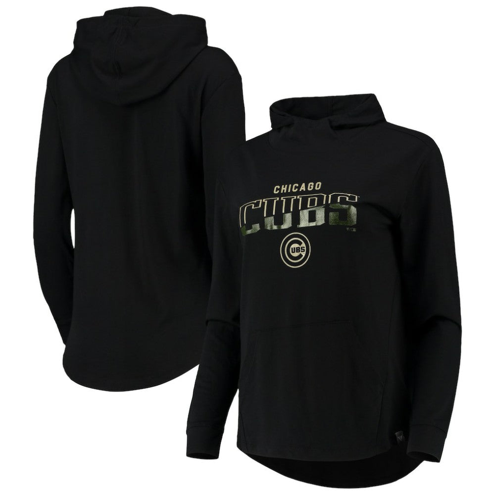 Chicago Cubs Levelwear Women's Vivid Scuba Neck Pullover Hoodie | MLB New