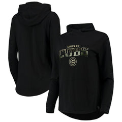 Chicago Cubs Levelwear Women's Vivid Scuba Neck Pullover Hoodie | MLB New