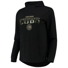 Chicago Cubs Levelwear Women's Vivid Scuba Neck Pullover Hoodie | MLB New