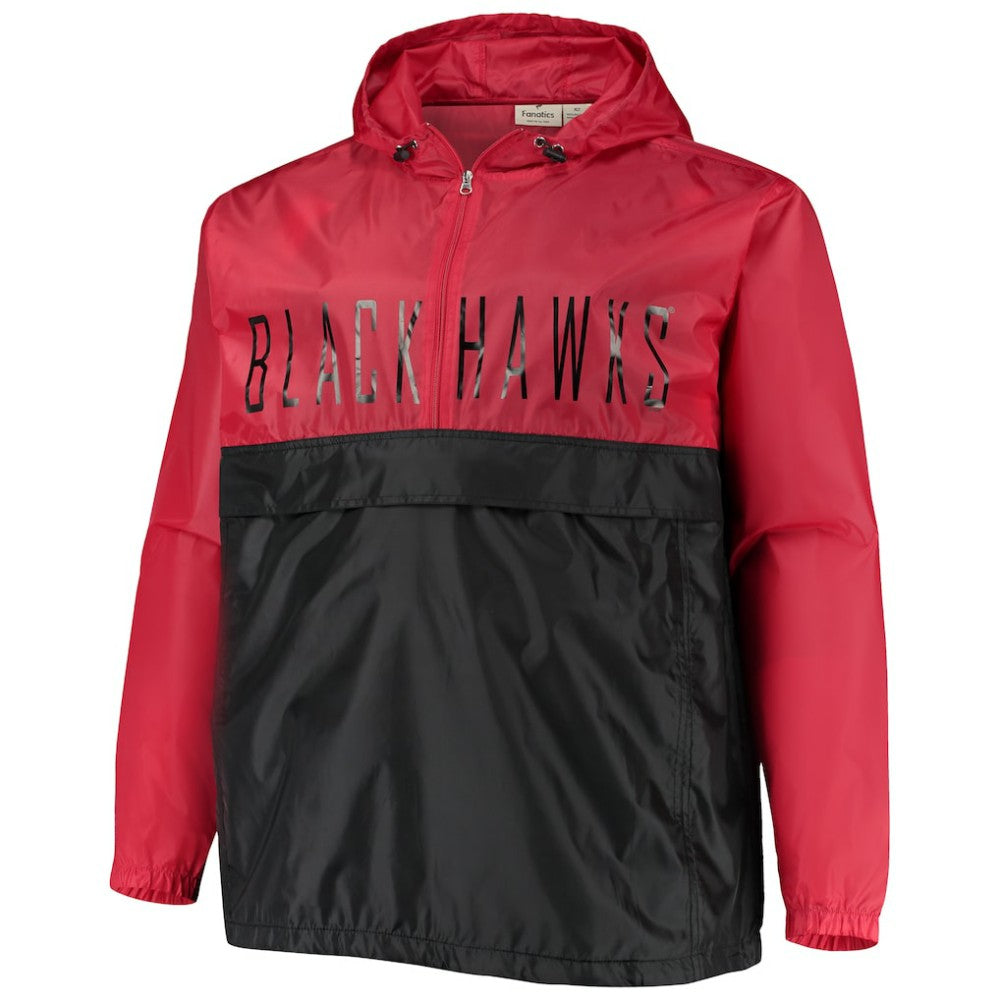 Chicago Blackhawks Big & Tall Anorak Half-Zip Pullover Hoodie For Sale