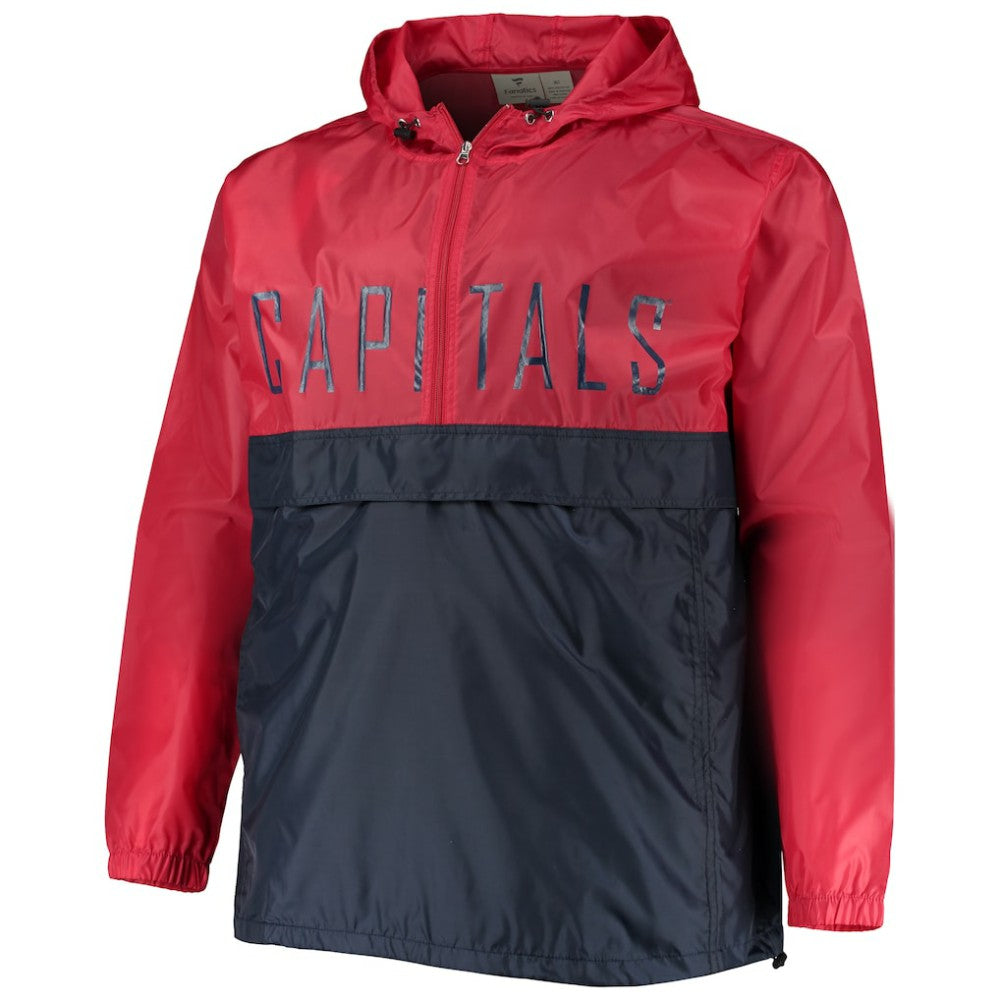 Washington Capitals Big & Tall Anorak Half-Zip Pullover Hoodie Sale