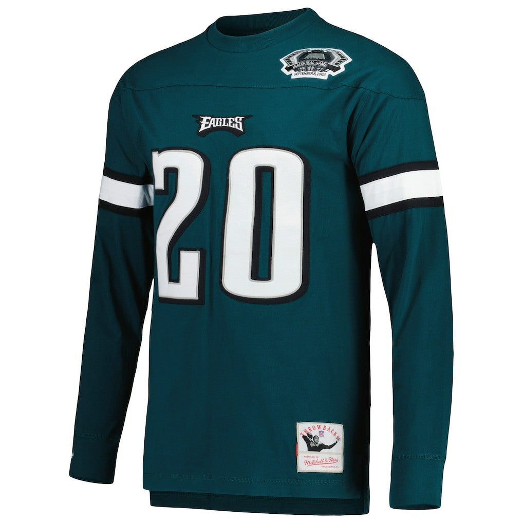 Philadelphia Eagles Mitchell & Ness Brian Dawkins  Retired Player Name & Number Long Sleeve Top