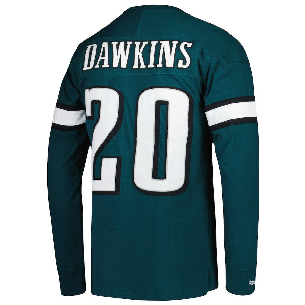 Philadelphia Eagles Mitchell & Ness Brian Dawkins  Retired Player Name & Number Long Sleeve Top