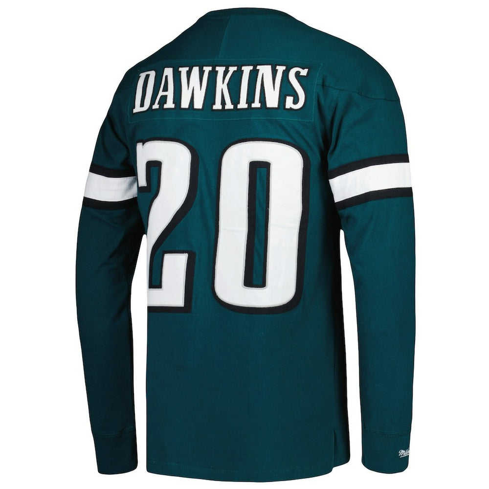 Philadelphia Eagles Mitchell & Ness Brian Dawkins  Retired Player Name & Number Long Sleeve Top