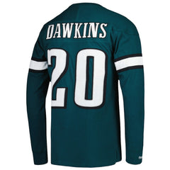 Philadelphia Eagles Mitchell & Ness Brian Dawkins  Retired Player Name & Number Long Sleeve Top