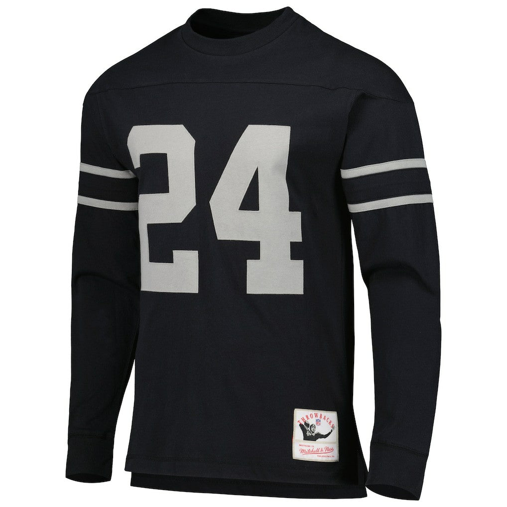 Las Vegas Raiders Mitchell & Ness Charles Woodson Oakland Raiders Retired Player Name & Number Long Sleeve Top
