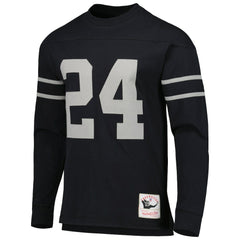 Las Vegas Raiders Mitchell & Ness Charles Woodson Oakland Raiders Retired Player Name & Number Long Sleeve Top