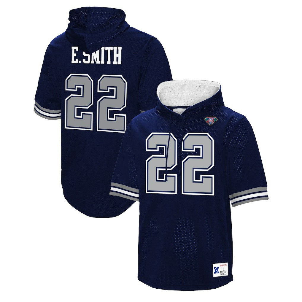 Dallas Cowboys Mitchell & Ness Emmitt Smith  Retired Player Mesh Name & Number Hoodie T-Shirt