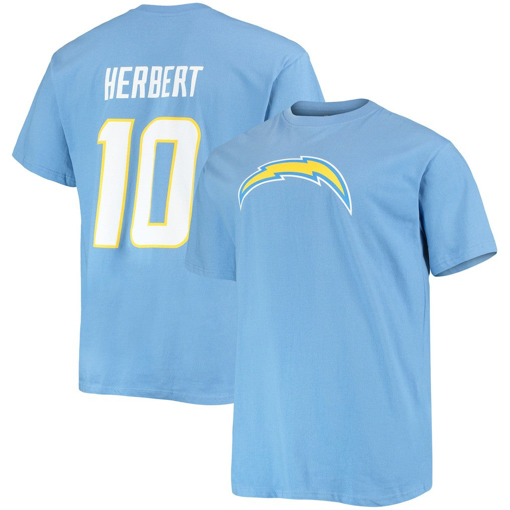Los Angeles Chargers Fanatics Justin Herbert  Big & Tall Player Name & Number T-Shirt