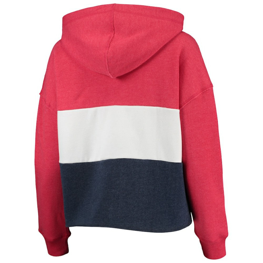Washington Nationals '47 Women's Lizzy Cropped Pullover Hoodie | MLB Outlet