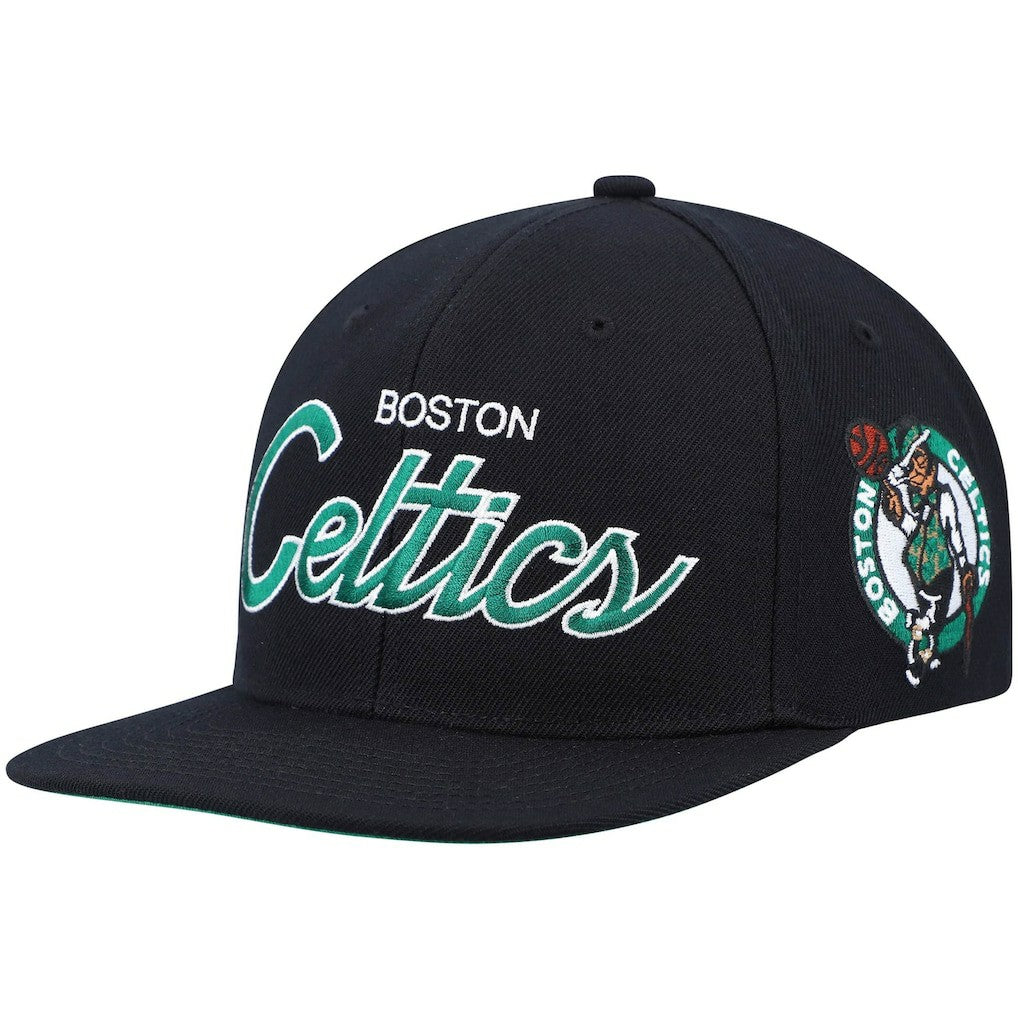 Boston Celtics Hardwood Classics Script 2.0 Snapback Hat For Sale