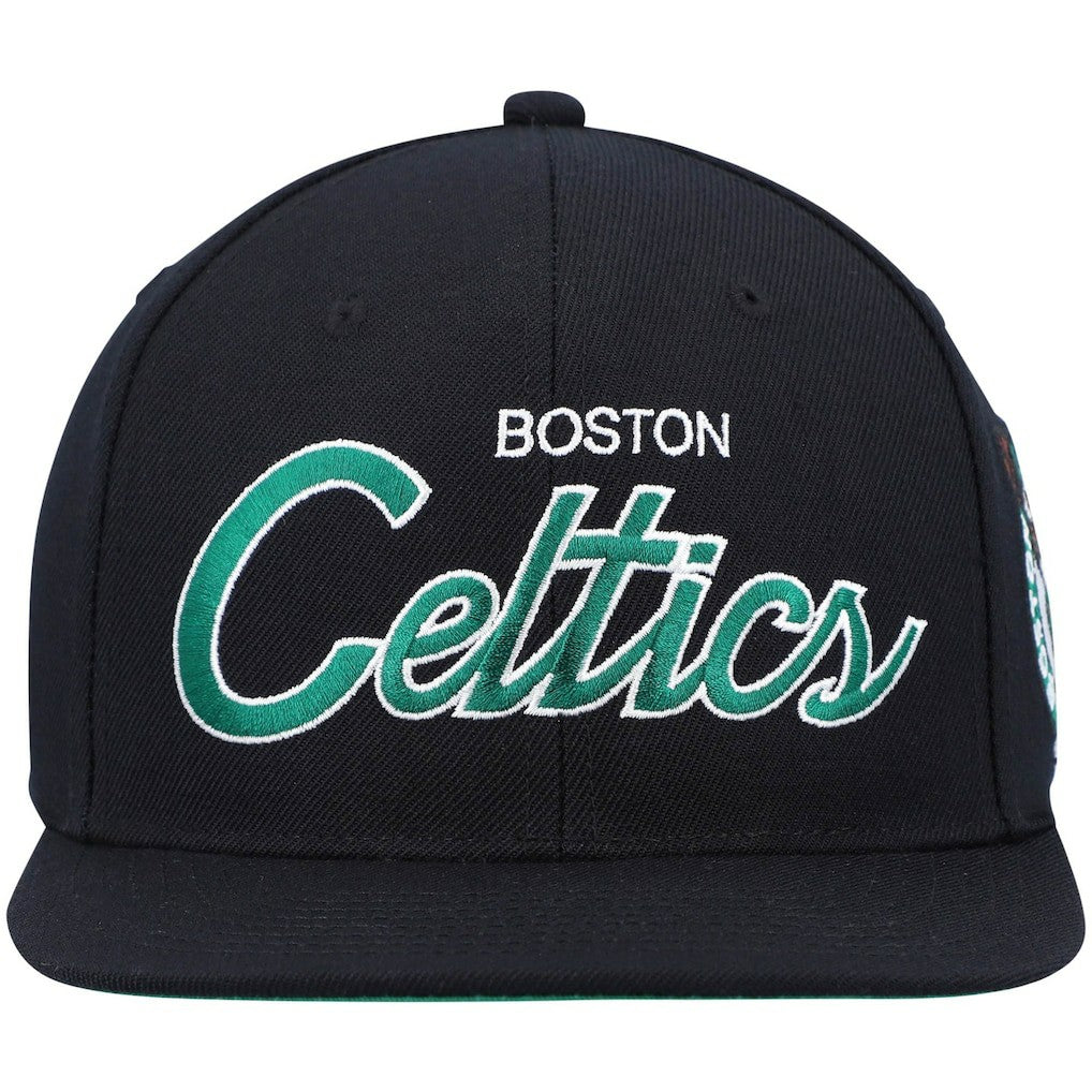 Boston Celtics Hardwood Classics Script 2.0 Snapback Hat For Sale