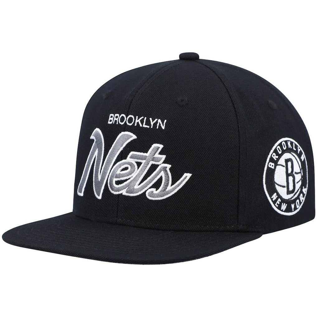 Brooklyn Nets Hardwood Classics Script 2.0 Snapback Hat Discount