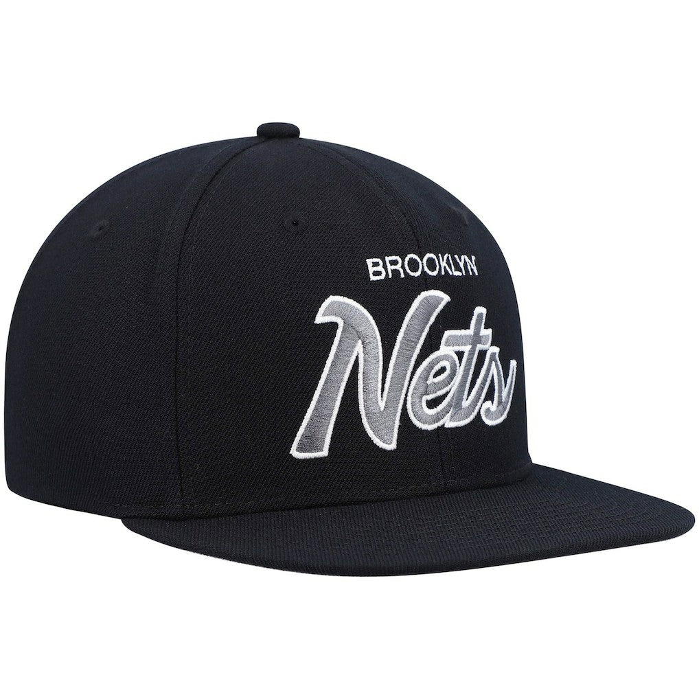 Brooklyn Nets Hardwood Classics Script 2.0 Snapback Hat Discount