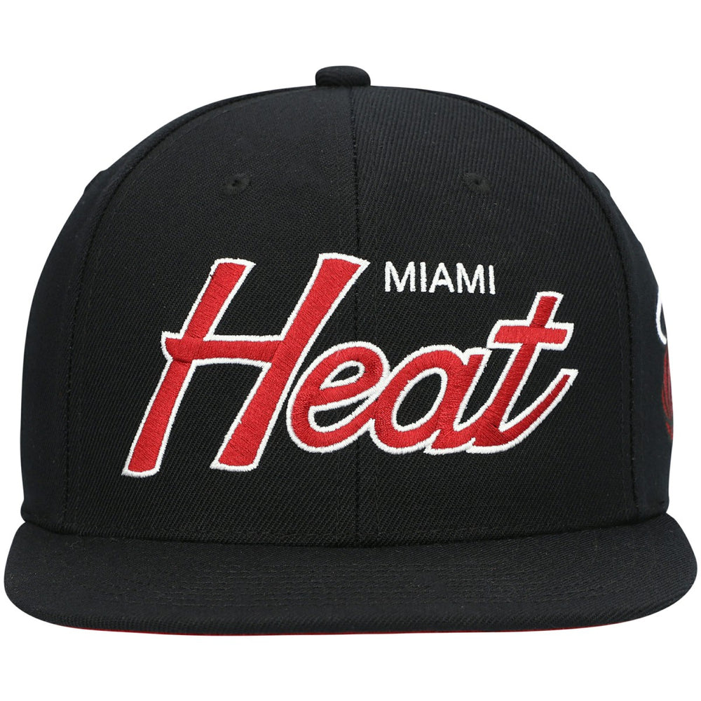 Miami Heat Hardwood Classics Script 2.0 Snapback Hat New