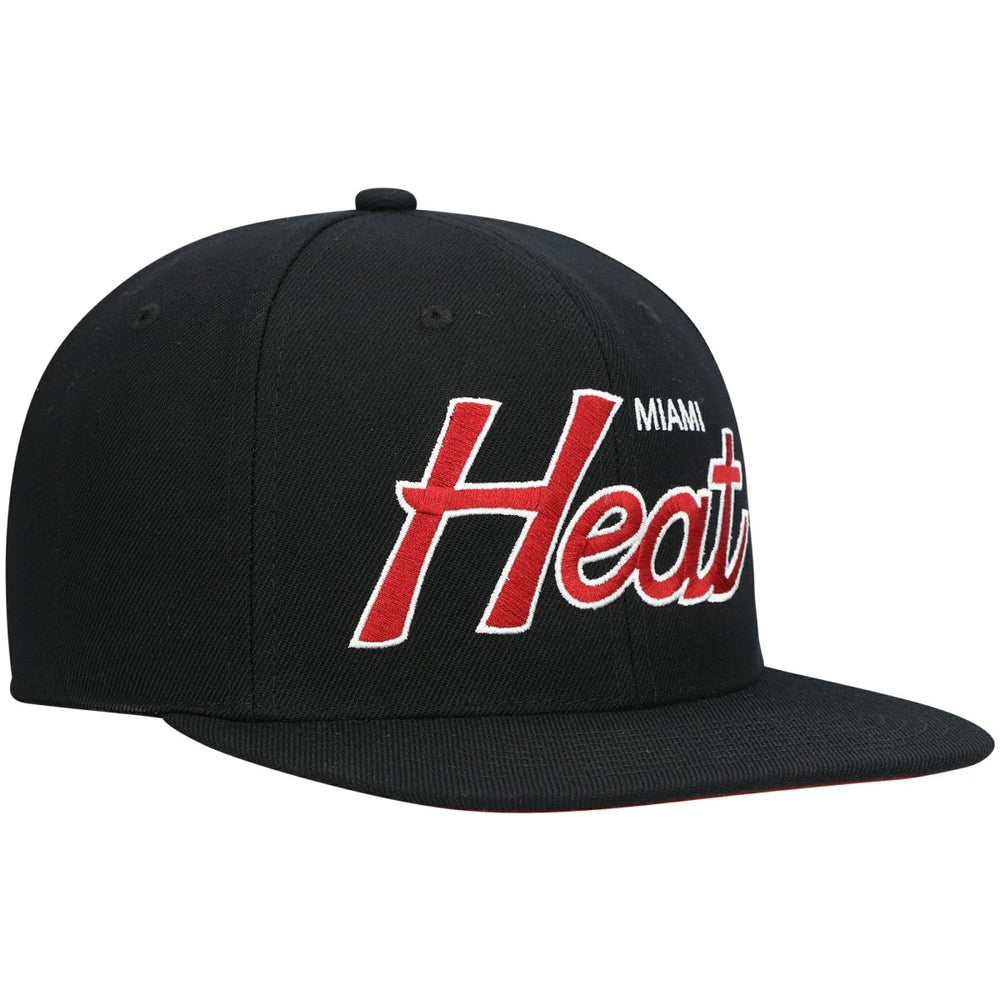 Miami Heat Hardwood Classics Script 2.0 Snapback Hat New