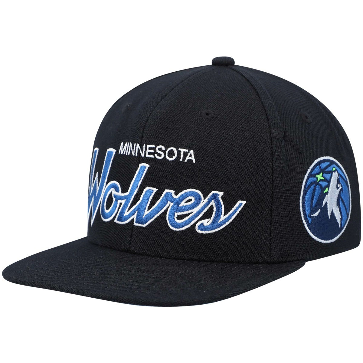 Minnesota Timberwolves Hardwood Classics Script 2.0 Snapback Hat On Sale
