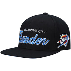Oklahoma City Thunder Hardwood Classics Script 2.0 Snapback Hat Discount