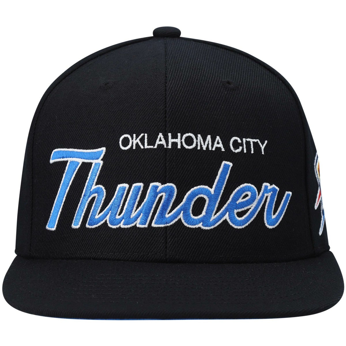 Oklahoma City Thunder Hardwood Classics Script 2.0 Snapback Hat Discount