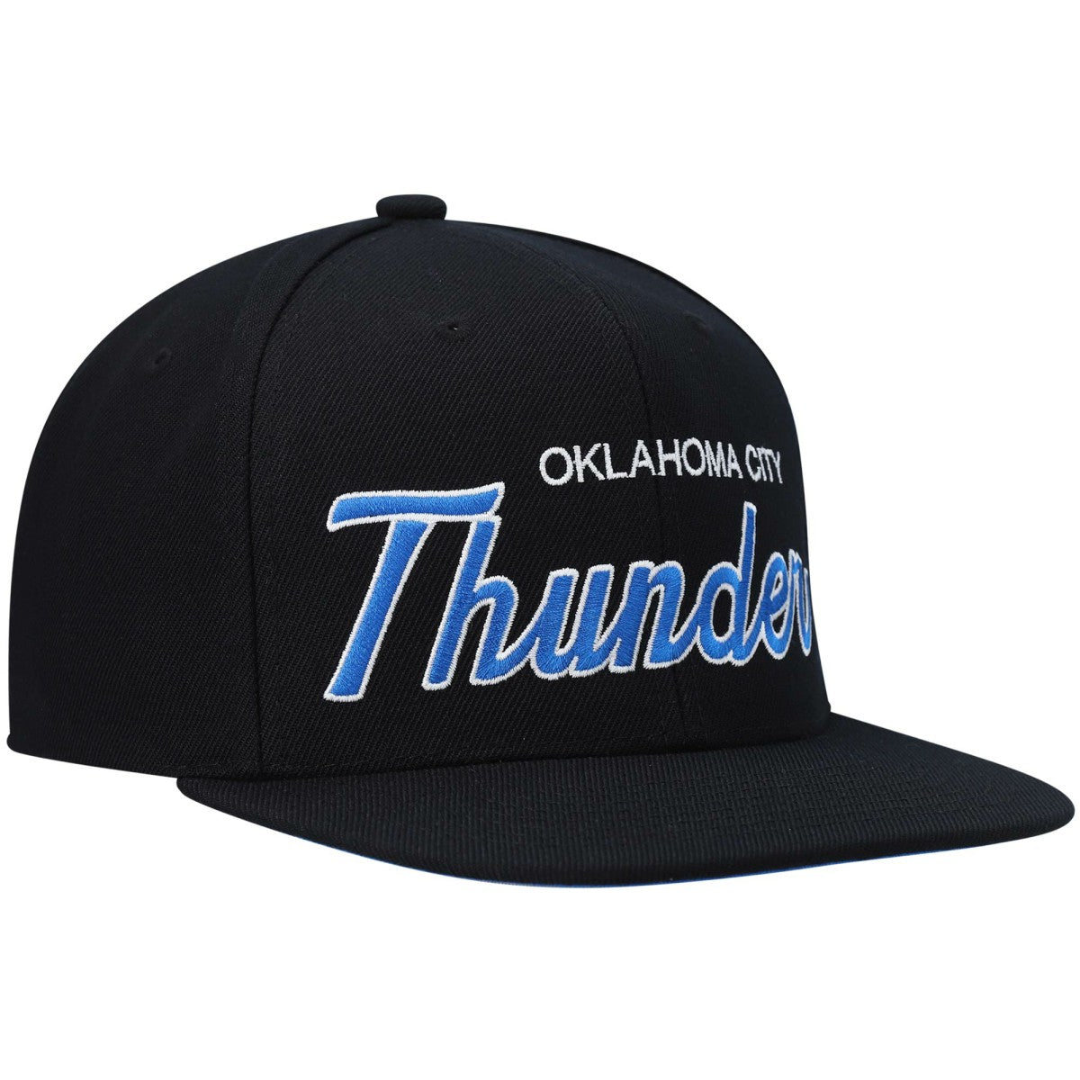 Oklahoma City Thunder Hardwood Classics Script 2.0 Snapback Hat Discount
