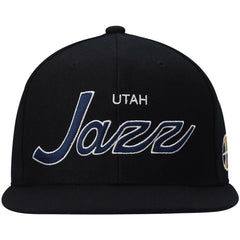 Utah Jazz Hardwood Classics Script 2.0 Snapback Hat On Sale