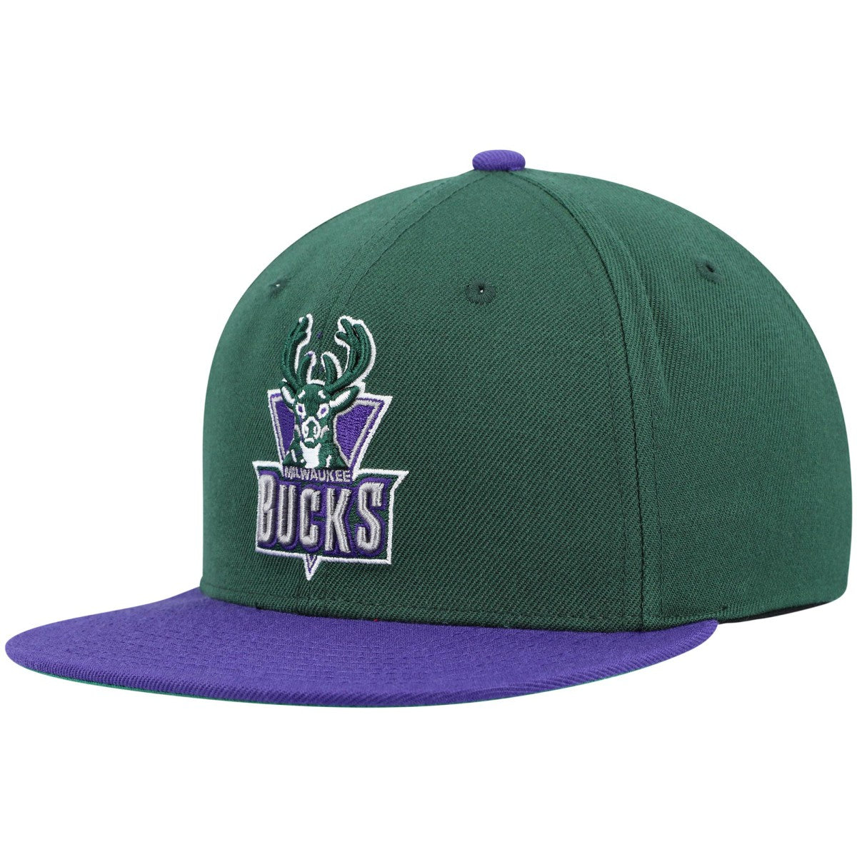Milwaukee Bucks Hardwood Classics Team Two-Tone 2.0 Snapback Hat New