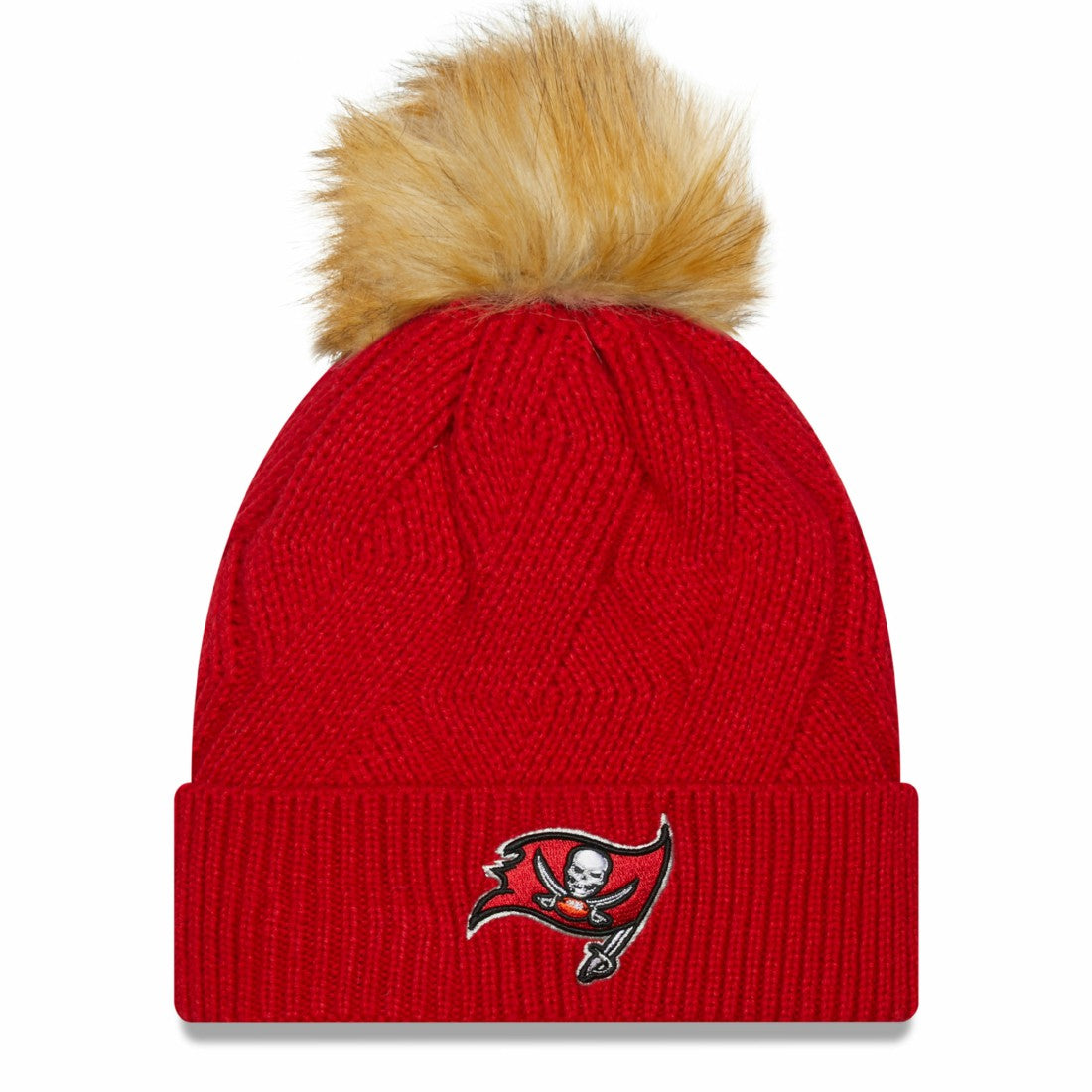 Tampa Bay Buccaneers New Era Women's Snowy Cuffed Knit Hat with Pom