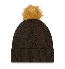 Cleveland Browns New Era Women's Snowy Cuffed Knit Hat with Pom