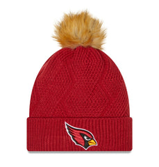 Arizona Cardinals New Era Women's Snowy Cuffed Knit Hat with Pom