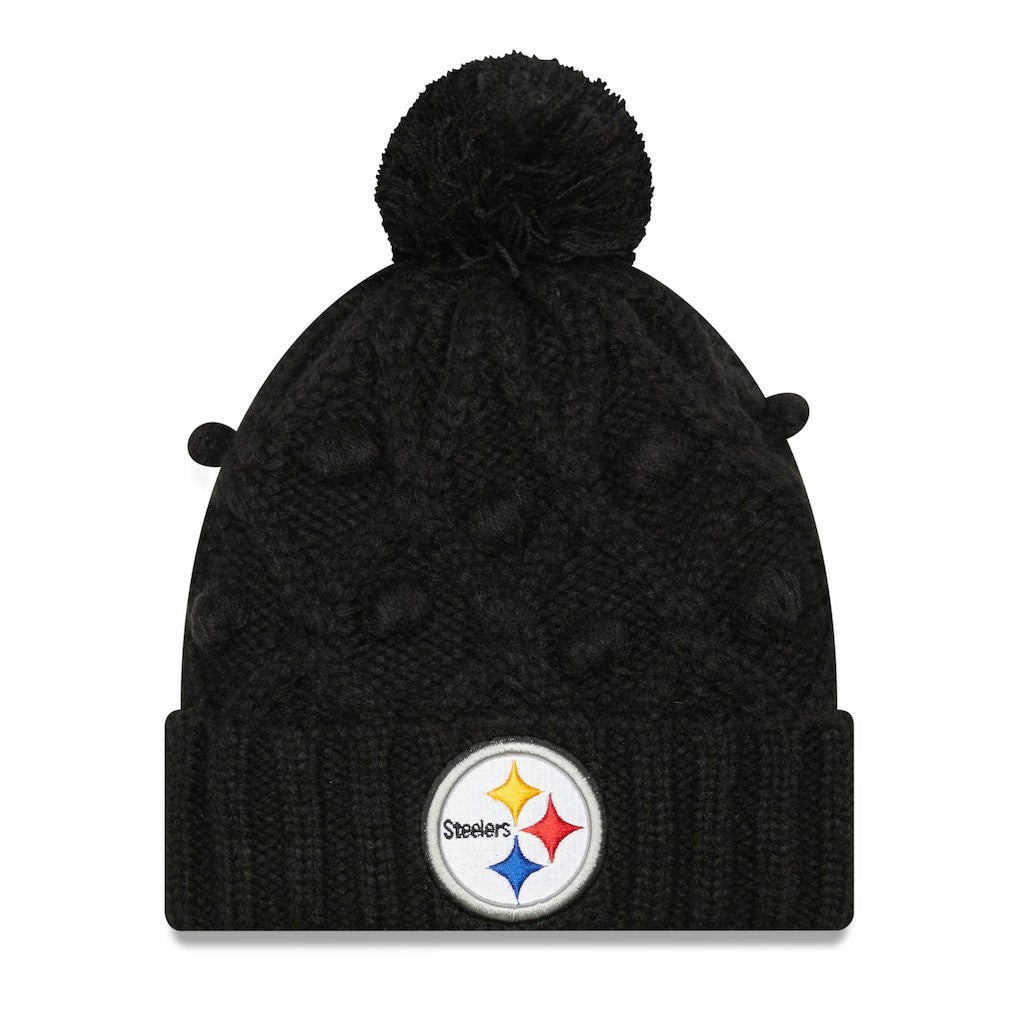 Pittsburgh Steelers New Era Women's Toasty Cuffed Knit Hat with Pom